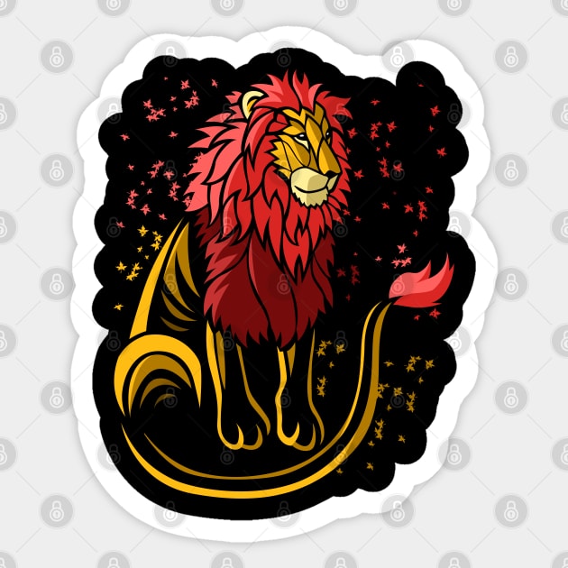 Lion tribal tail Sticker by albertocubatas